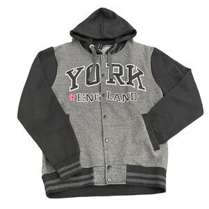 Pride of York York England Button Hooded Jacket, Size M